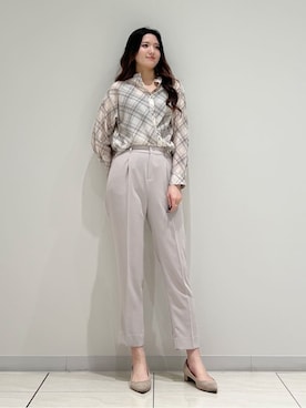 「HusHusH（ハッシュアッシュ）のアイテム（パンツ）」を使った、T.Kさん（レディース・171cm）の冬コーディネート