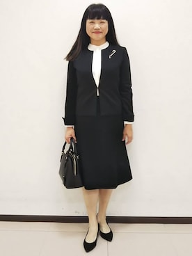 「レディーススーツ」｜ともさん（レディース・165cm）の冬コーディネート