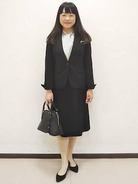 「レディーススーツ」｜ともさん（レディース・165cm）の冬コーディネート