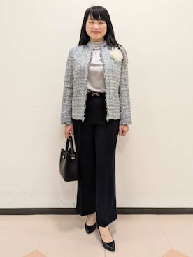 「esche（エッシュ）のアイテム」を使った、ともさん（レディース・165cm）の冬コーディネート