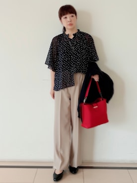 「Reflect（リフレクト）のアイテム（パンツ）」を使った、ひーさん（レディース・162cm）の秋コーディネート