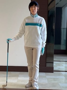 「アイテム（その他、ブルー系）」を使った、サンタクさん（レディース・164cm）の冬コーディネート