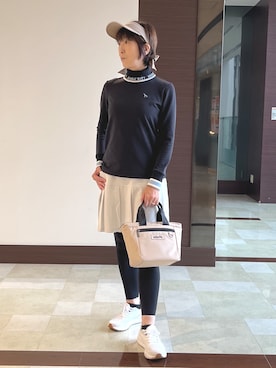 「アイテム（サンバイザー）」を使った、サンタクさん（レディース・164cm）の夏コーディネート