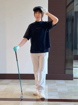 「アイテム（その他、ブルー系）」を使った、サンタクさん（レディース・164cm）の春コーディネート