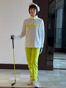 「アイテム（その他、ブルー系）」を使った、サンタクさん（レディース・164cm）の冬コーディネート