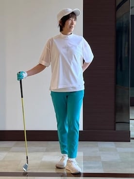 「アイテム（その他、ブルー系）」を使った、サンタクさん（レディース・164cm）の春コーディネート