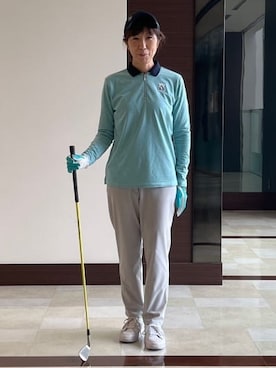 「アイテム（その他、ブルー系）」を使った、サンタクさん（レディース・164cm）の夏コーディネート