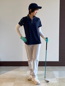 「アイテム（その他、ブルー系）」を使った、サンタクさん（レディース・164cm）の春コーディネート