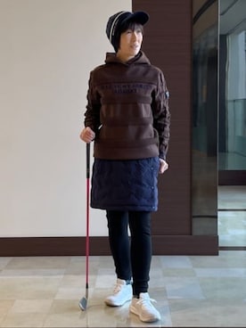 「アイテム（レギンス/スパッツ）」を使った、サンタクさん（レディース・164cm）の冬コーディネート