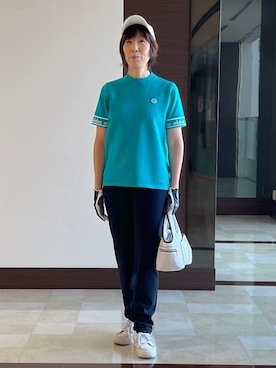 「アイテム（その他、ブルー系）」を使った、サンタクさん（レディース・164cm）の冬コーディネート