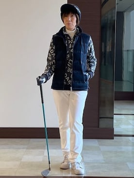 「アイテム（その他、ブルー系）」を使った、サンタクさん（レディース・164cm）の冬コーディネート
