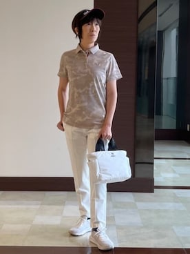 「アイテム（サンバイザー）」を使った、サンタクさん（レディース・164cm）の春コーディネート