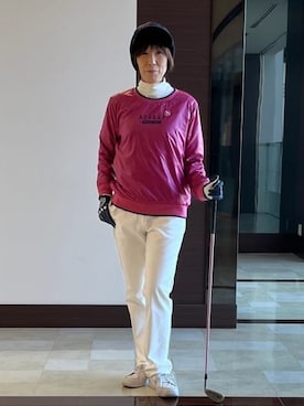 「アイテム（その他、ブルー系）」を使った、サンタクさん（レディース・164cm）の冬コーディネート