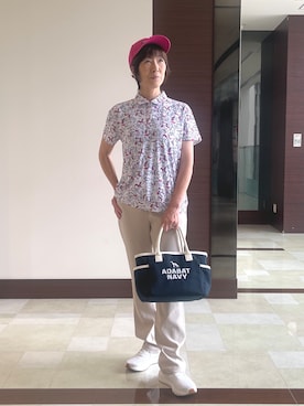 「アイテム（トートバッグ、ブルー系）」を使った、サンタクさん（レディース・164cm）の夏コーディネート