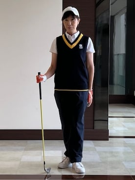 「アイテム（その他、オレンジ系）」を使った、サンタクさん（レディース・164cm）の夏コーディネート