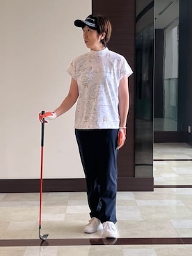 「アイテム（その他、オレンジ系）」を使った、サンタクさん（レディース・164cm）の夏コーディネート