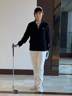 「アイテム（その他、ブルー系）」を使った、サンタクさん（レディース・164cm）の冬コーディネート
