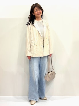 「OPAQUE.CLIP（オペークドットクリップ）のアイテム（バッグ）」を使った、Satoさん（レディース・168cm）の春コーディネート