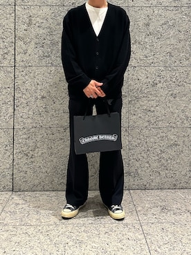 「CHROME HEARTS（クロムハーツ）のアイテム」を使った、麺太郎さん（メンズ・175cm）の冬コーディネート