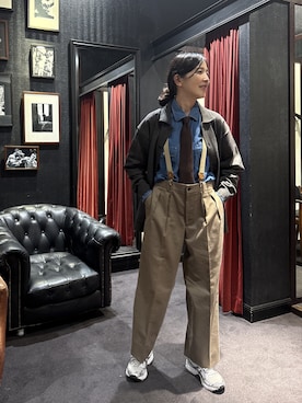 「アイテム（フォーマルスーツ/小物、ブラウン系）」を使った、jinnoさん（メンズ・165cm）の秋コーディネート