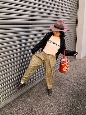 「BEAMS BOY（ビームスボーイ）のアイテム（パンツ）」を使った、nacchimoさん（レディース・155cm）の春コーディネート