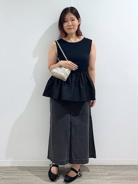 「アイテム（ショルダーバッグ、ゴールド系）」を使った、mekiihv41225さん（レディース・157cm）の夏コーディネート