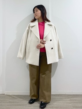 「アイテム（ピーコート）」を使った、mekiihv41225さん（レディース・157cm）の冬コーディネート