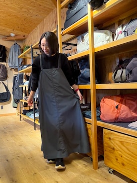 「EKAL（エカル）のTHE NORTH FACE PURPLE LABEL　65/35 Field Jumper Dress（ワンピース、グレー系）」を使った、いわさん（レディース・157cm）の秋コーディネート