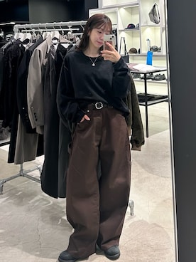 「Dickies（ディッキーズ）のアイテム（その他パンツ）」を使った、AIKAさん（レディース・159cm）の秋コーディネート