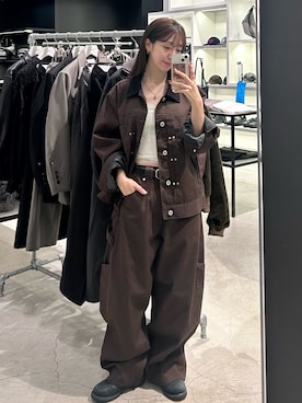 「Dickies（ディッキーズ）のアイテム（その他パンツ）」を使った、AIKAさん（レディース・159cm）の秋コーディネート