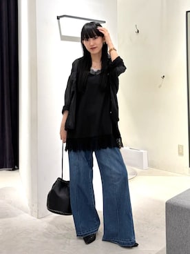 「YECCA VECCA（イェッカヴェッカ）のアイテム」を使った、YECCA VECCAさん（レディース・156cm）の秋コーディネート