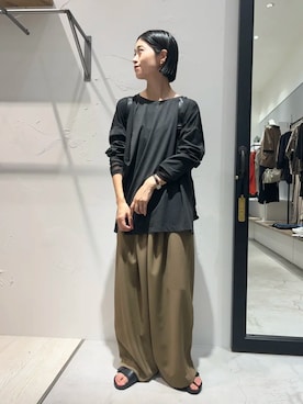 「YECCA VECCA（イェッカヴェッカ）のアイテム」を使った、YECCA VECCAさん（レディース・156cm）の秋コーディネート