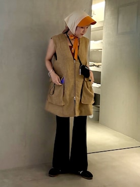 「Ray BEAMS（レイビームス）のアイテム」を使った、akiさん（レディース・156cm）の夏コーディネート
