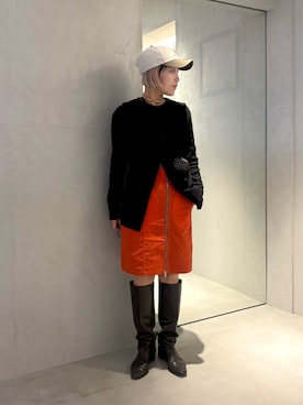 「NEW ERA（ニューエラ）のNEW ERA   940CS TONAL / ニューエラ（キャップ、ホワイト系）」を使った、akiさん（レディース・156cm）の春コーディネート