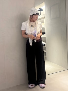 「OVERRIDE（オーバーライド）のアイテム」を使った、akiさん（レディース・156cm）の夏コーディネート