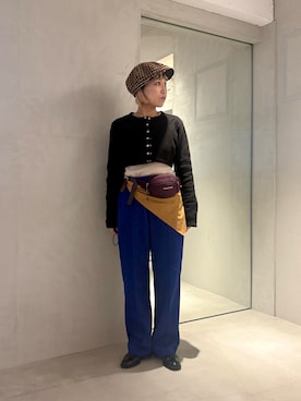 「アイテム（ハンチング/ベレー帽）」を使った、akiさん（レディース・156cm）の秋コーディネート