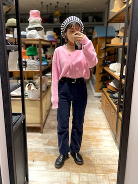 「arth」｜「アイテム（ハンチング/ベレー帽）」を使った、akiさん（レディース・156cm）の春コーディネート