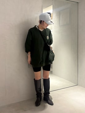 「NEW ERA（ニューエラ）のNEW ERA   920 SAKURANAGASHI / ニューエラ（キャップ、グレー系）」を使った、akiさん（レディース・156cm）の春コーディネート