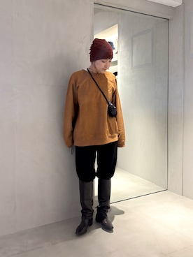 「arth（アース）のアイテム（帽子）」を使った、akiさん（レディース・156cm）の春コーディネート