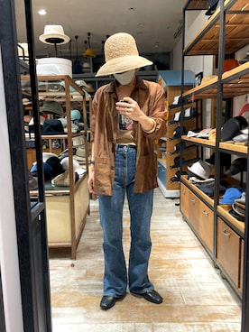 「フレアデニム」｜akiさん（レディース・156cm）の夏コーディネート