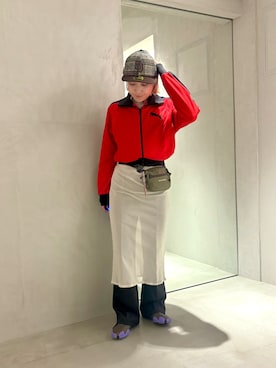 「アイテム（キャップ）」を使った、akiさん（レディース・156cm）の秋コーディネート