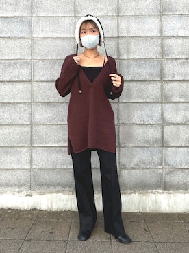 「ENOF（イナフ）のアイテム」を使った、akiさん（レディース・156cm）の秋コーディネート