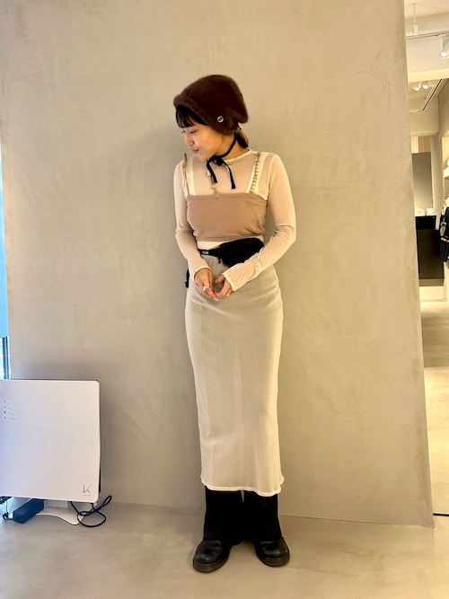 ワンピース enof sheer stretch onepiece offwhite ENOF sheer stretch onepiece offwhite Luxury Stretch Tulle