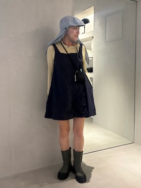 「OVERRIDE（オーバーライド）のアイテム」を使った、akiさん（レディース・156cm）の夏コーディネート