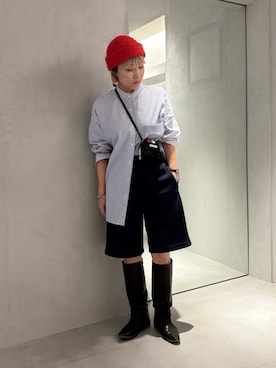 「アイテム（スウェットパンツ）」を使った、akiさん（レディース・156cm）の秋コーディネート