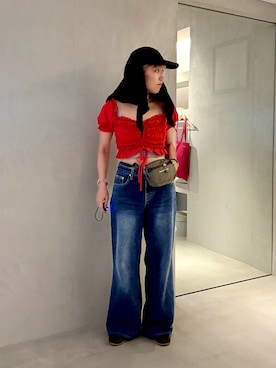 「OVERRIDE」｜「アイテム（パンツ）」を使った、akiさん（レディース・156cm）の夏コーディネート