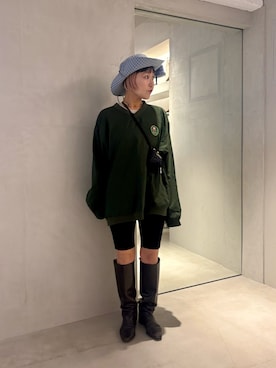 「OVERRIDE（オーバーライド）のアイテム」を使った、akiさん（レディース・156cm）の春コーディネート