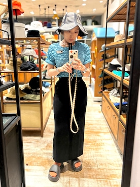 「OVERRIDE」｜「アイテム（サンダル）」を使った、akiさん（レディース・156cm）の夏コーディネート