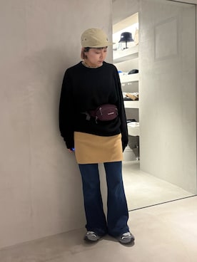 「arth（アース）のアイテム（帽子）」を使った、akiさん（レディース・156cm）の冬コーディネート