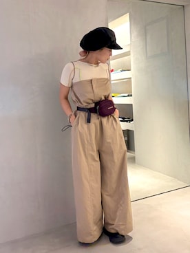 「アイテム（キャスケット）」を使った、akiさん（レディース・156cm）の夏コーディネート